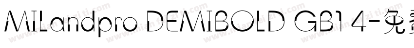 MILandpro DEMIBOLD GB1 4字体转换